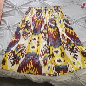 Vintage Oscar De la Renta Multicolor Ikat Skirt